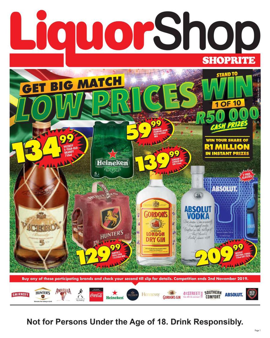 Shoprite Liquor Shop Gauteng Limpopo Mpumalanga Free State North West Low Prices 21 Oct 10 Nov 2019 Www Guzzle Co Za