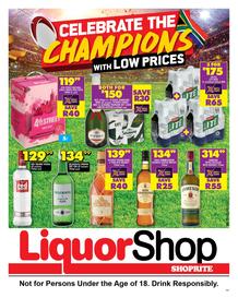 Shoprite Liquor Gauteng, Mpumalanga, North West & Limpopo : Celebrate The Champions With Low Prices (25 July - 9 August 2022)