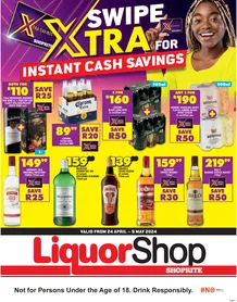 Shoprite Liquor Gauteng, Mpumalanga, North West & Limpopo : Xtra Savings (24 April - 9 May 2024)