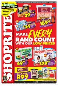 Shoprite Gauteng, Mpumalanga, North West & Limpopo : Low Price Savings (22 January - 11 February 2024)