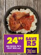 BBQ Chicken, Pap & Gravy Meal-Each