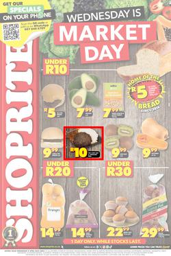 Shoprite Gauteng, Mpumalanga, North West & Limpopo : Wednesday Is Market Day (09 April 2025 Only), page 1