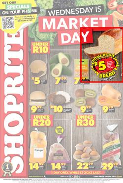 Shoprite Gauteng, Mpumalanga, North West & Limpopo : Wednesday Is Market Day (09 April 2025 Only), page 1