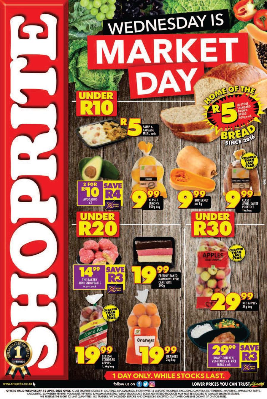 Shoprite Gauteng, Mpumalanga, North West & Limpopo : Wednesday Is ...