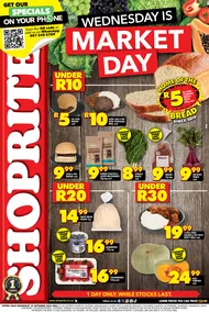 Shoprite Gauteng, Mpumalanga, North West & Limpopo : Wednesday Is Market Day (25 September 2024 Only)