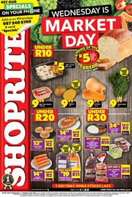 Shoprite Gauteng, Mpumalanga, North West & Limpopo : Wednesday Is Market Day (31 January 2024 Only)