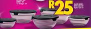 5 Piece Glass Bowls With Lid Set-Per Set