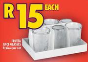 Frutta Juice Glasses 6 Pack-Per Set