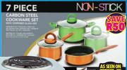 Bastion Carbon Steel 7 Piece Cookware Set In Assorted Colours-Per Set