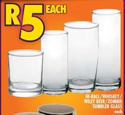 Hi-Ball/Whiskey/Willy Beer/Zombie Tumbler Glasses-Each