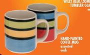 Hand Printed Coffee Mugs Assorted-Each