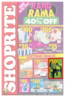 Shoprite Gauteng, Limpopo, Mpumalanga & North West : Rand a Rama Household (17 Sep - 23 Sep 2018), page 1