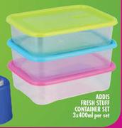Addis Fresh Stuff Container Set-2x400ml Per Set
