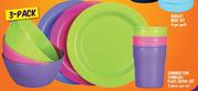 Summer Fun Tumbler / Plate / Bow Set-3 Piece Per Set