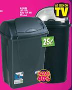 M Home 25Ltr Lift Top / Roll Top Bin-Each