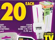 Osram Energy Saver Globe 11W / 15W ES/BC-Each