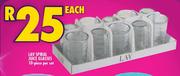 Lav Spiral Juice Glasses 10 Piece Set-Per Set 