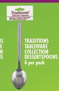 Tradition Tableware Collection Desert Spoons-6 Per Pack