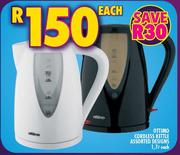 Ottimo 1.7Ltr Cordless Kettle In Assorted Designs-Each