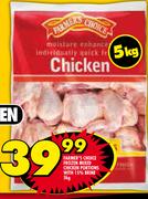 Farmer’s Choice Frozen Mixed Chicken Portions With 15% Brine-5kg