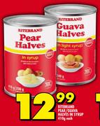 Ritebrand Pear/Guava Halves In Syrup-410g Each