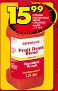 Ritebrand Fruit Flavoured Squash Concentrate-1.25Ltr Each