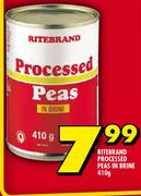 Ritebrand Processed Peas In Brine-410g