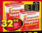 Ritebrand Disposable Nappy Medium 18-Per Nappy