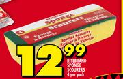 Ritebrand Sponge Scourers 4 Per Pack