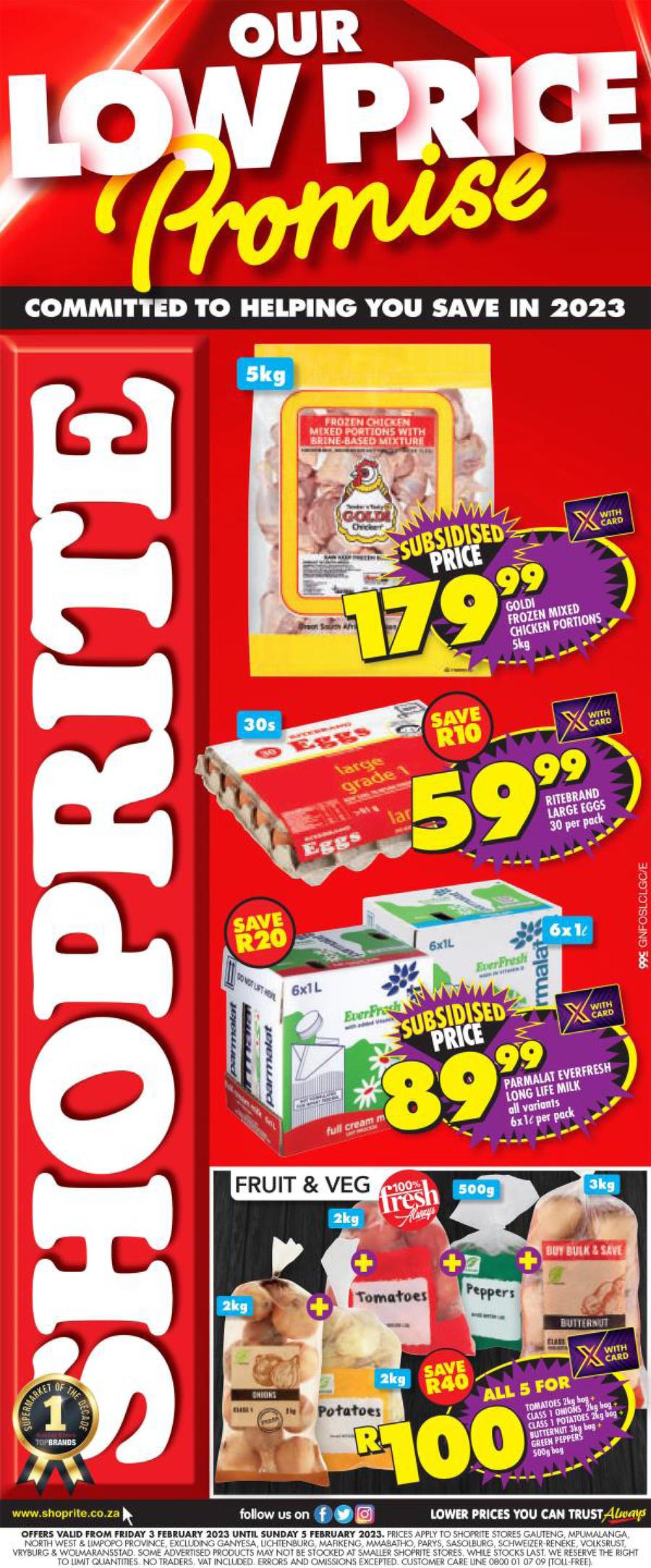 Shoprite Gauteng, Mpumalanga, North West & Limpopo Our Low Price