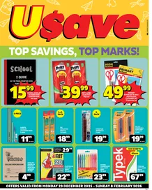 Usave Gauteng, Mpumalanga, North West & Limpopo : Back To School (29 December 2025 - 08 February 2026)