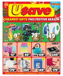 Usave Gauteng, Mpumalanga, Limpopo & North West : Cheapest Gifts This Festive Season (18 November - 26 December 2024)