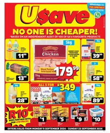 Usave Gauteng, Mpumalanga, Limpopo & North West : No One Is Cheaper (09 September - 22 September 2024)