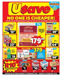 Usave Gauteng, Mpumalanga, Limpopo & North West : No One Is Cheaper (10 February - 23 February 2025)