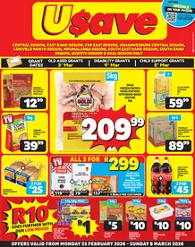 Usave Gauteng, Mpumalanga, North West & Limpopo : No One Is Cheaper (23 February - 08 March 2026)
