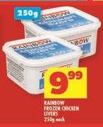 Rainbow Frozen Chicken Livers-250g Each