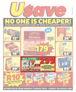 Usave Gauteng, Mpumalanga, Limpopo : No One Is Cheaper (07 August - 20 August 2023), page 1