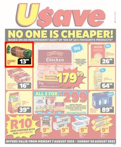 Usave Gauteng, Mpumalanga, Limpopo : No One Is Cheaper (07 August - 20 August 2023), page 1