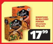 Robertsons Rajah Curry Powder All Variants-100g Each
