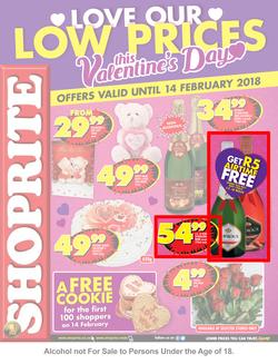 Shoprite : Valentine's  Day (05 Feb - 14 Feb 2018), page 1