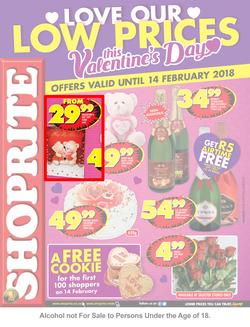 Shoprite : Valentine's  Day (05 Feb - 14 Feb 2018), page 1