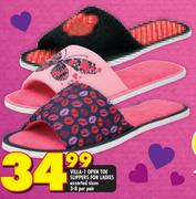 Villa-1 Open Toe Slipper For Ladies Sizes (3-8)- Per Pair