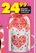 Mug With Heart Gift Set-Each