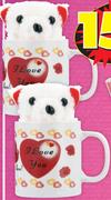I Love You Bear In Mug Gift Set-Each