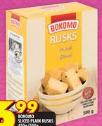 Bokomo Sliced Plain Rusks-450g/500g Each