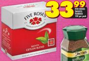 Five Roses Tagless Teabags-100 Per Pack 