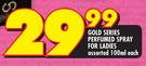 Gold Series Perfumed Spray For Ladies-100ml Each