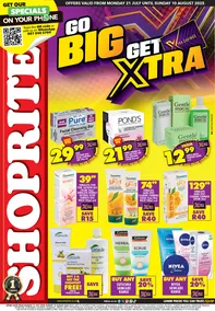 Shoprite Gauteng, Mpumalanga, North West & Limpopo : Go Big Get Xtra (21 July - 10 August 2025)