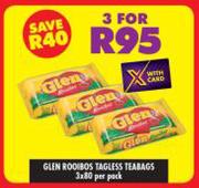 Glen Rooibos Tagless Teabags-For 3 x 80 Per Pack