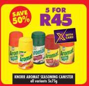 Knorr Aromat Seasoning Canister All Variants-For 5 x 75g